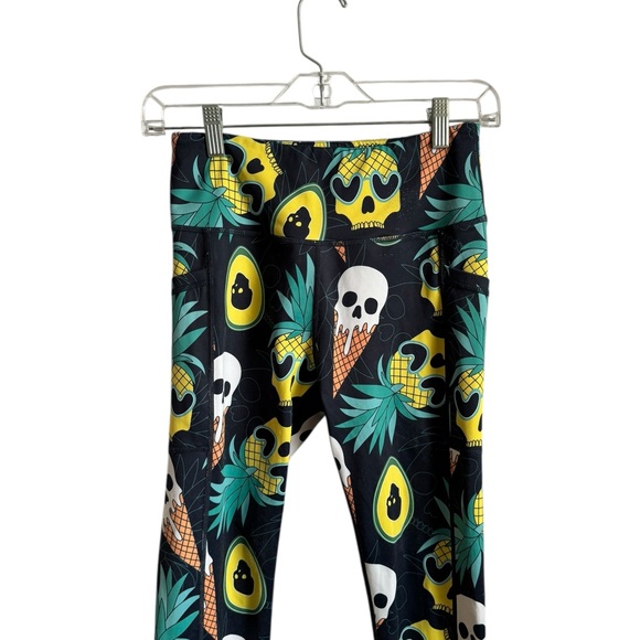 CVG Pineapple, IceCream, Skull Leggings size small - Picture 4 of 8